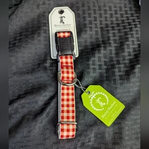 Harry Barker Red Plaid Gingham Dog Collar.